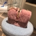 Valentino Rockstud Fur Bag 21cm pink